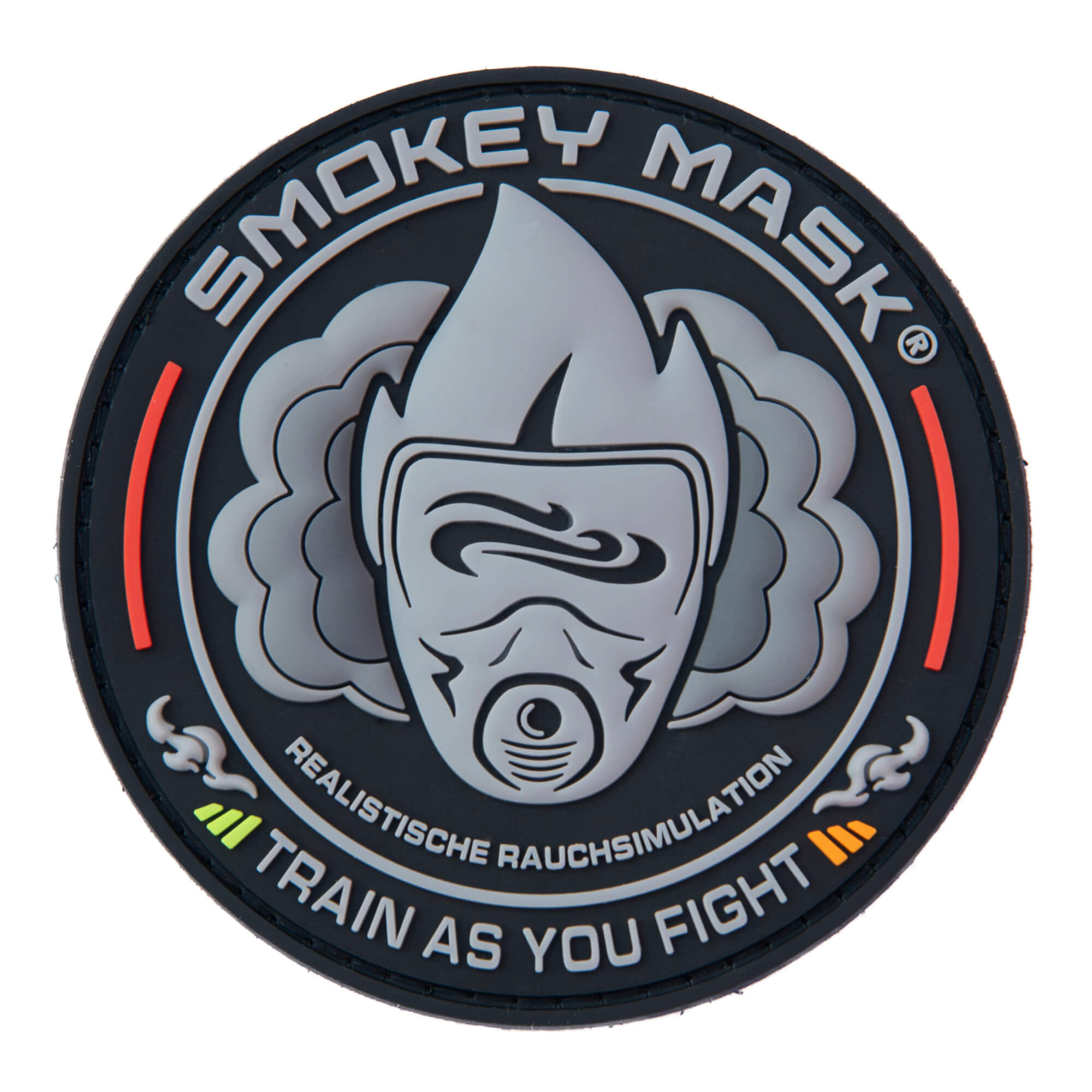 SMOKEY MASK® Rubber Patch mit Klett – 8 cm